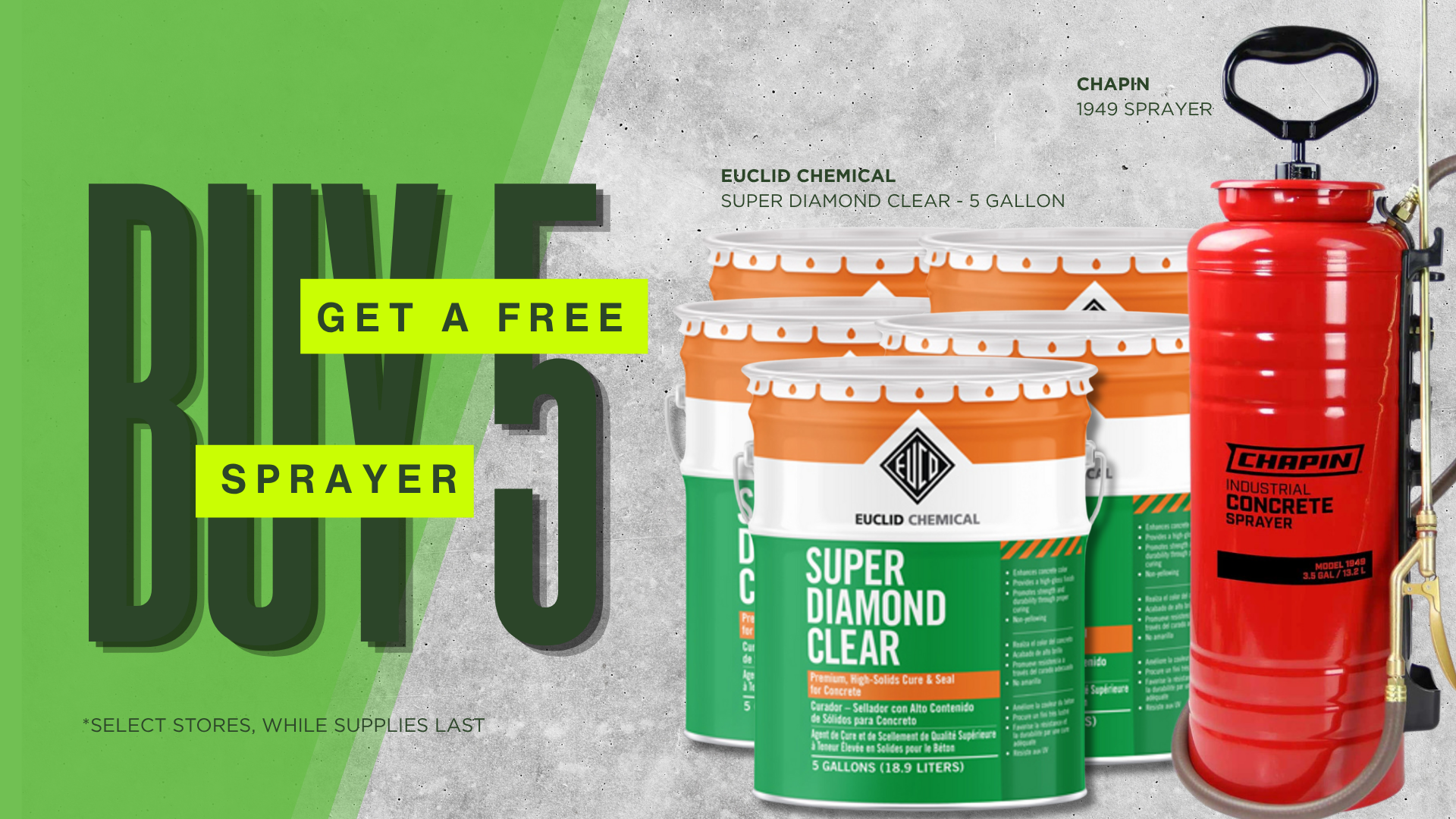 buy 5 super diamond clear get a free sprayer