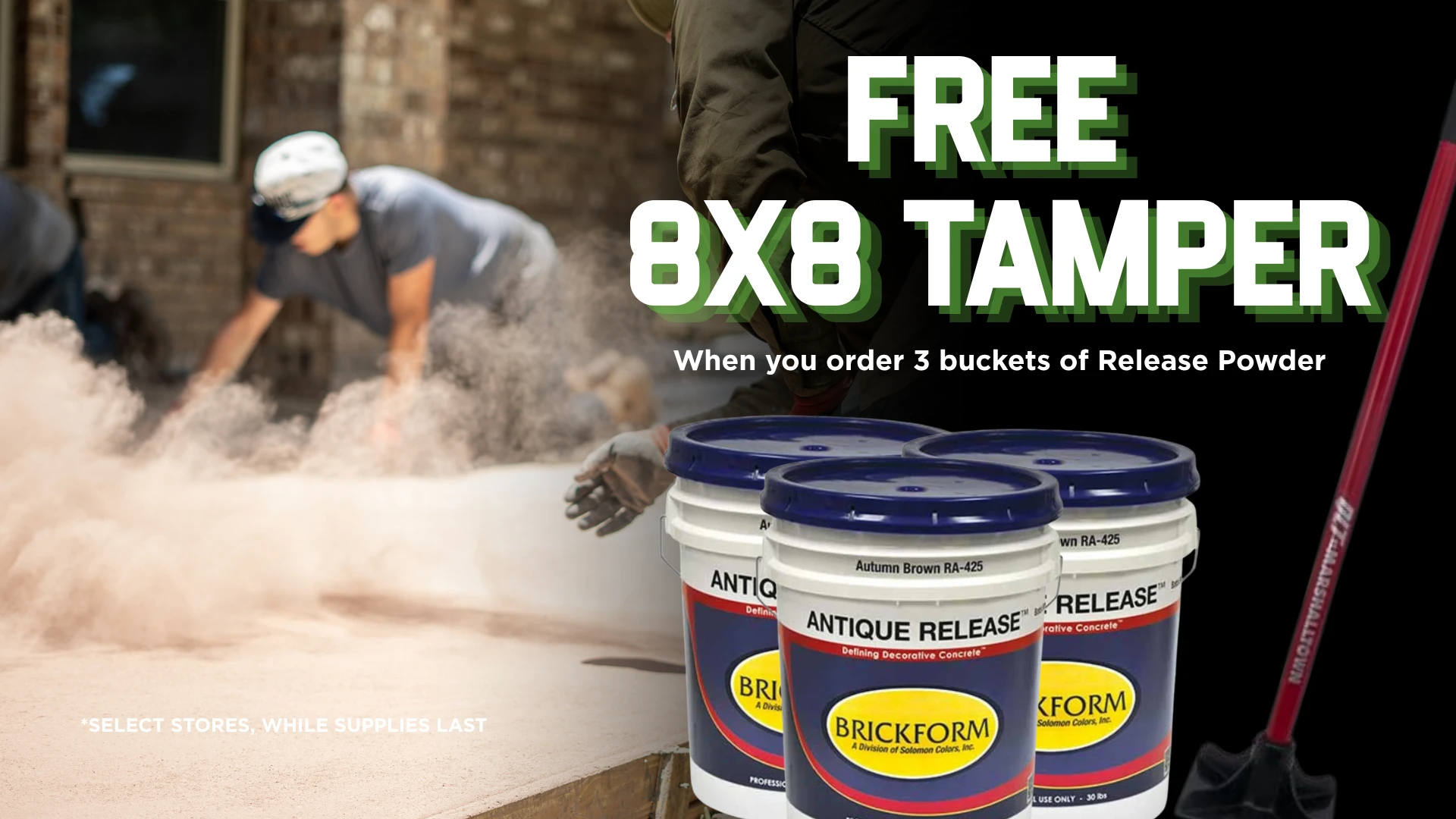 free tamper with release powder buckets