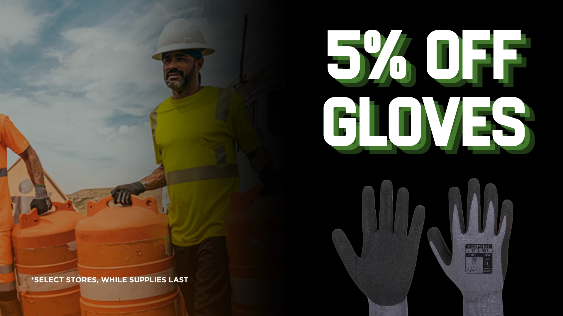 5% off gloves