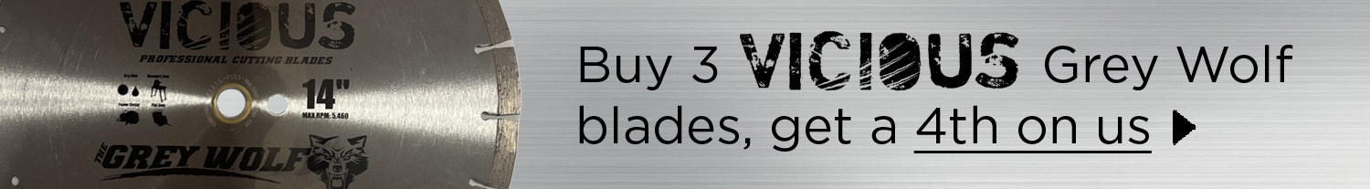 Buy 3 Vicious Logo Grey Wolf blades, get a 4th on us.