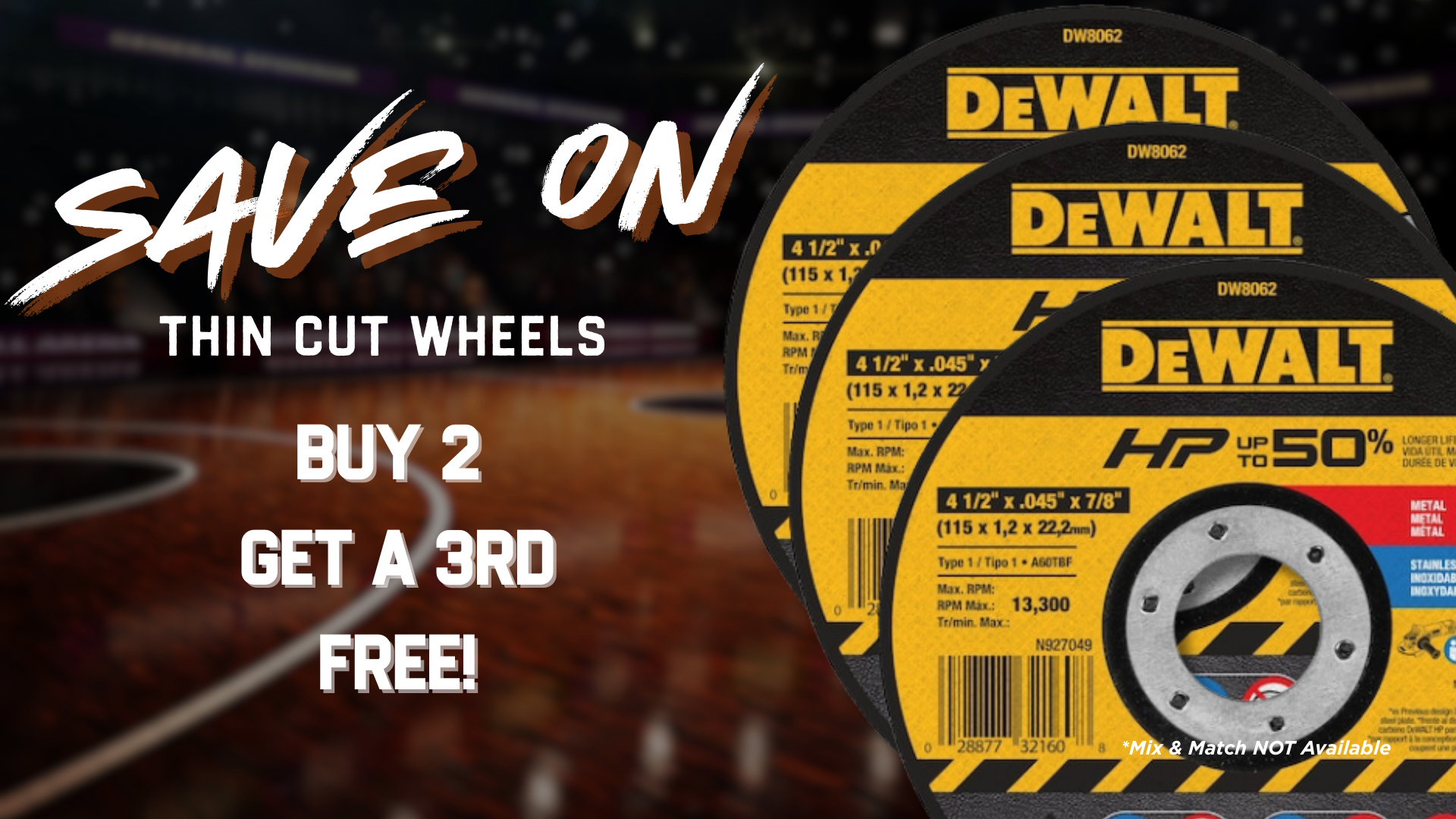 thin cut wheels buy 2 get a 3rd free