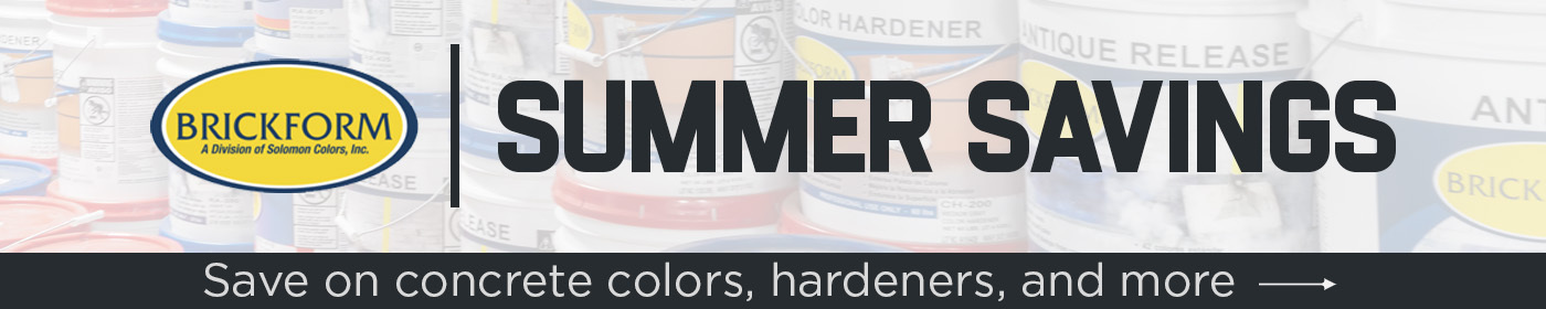Save on concrete colors, hardeners, and more