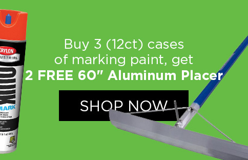 Buy 3 (12ct) cases of marking paint, get 2 FREE 60" Aluminum Placer