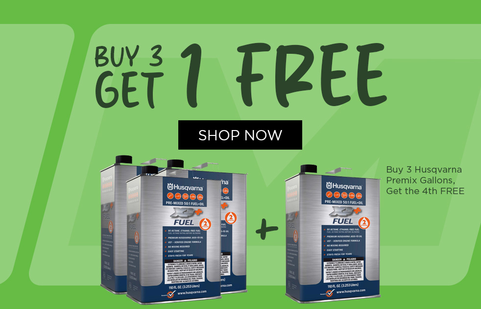 Buy 3 Husqvarna Premix Gallons, Get the 4th FREE