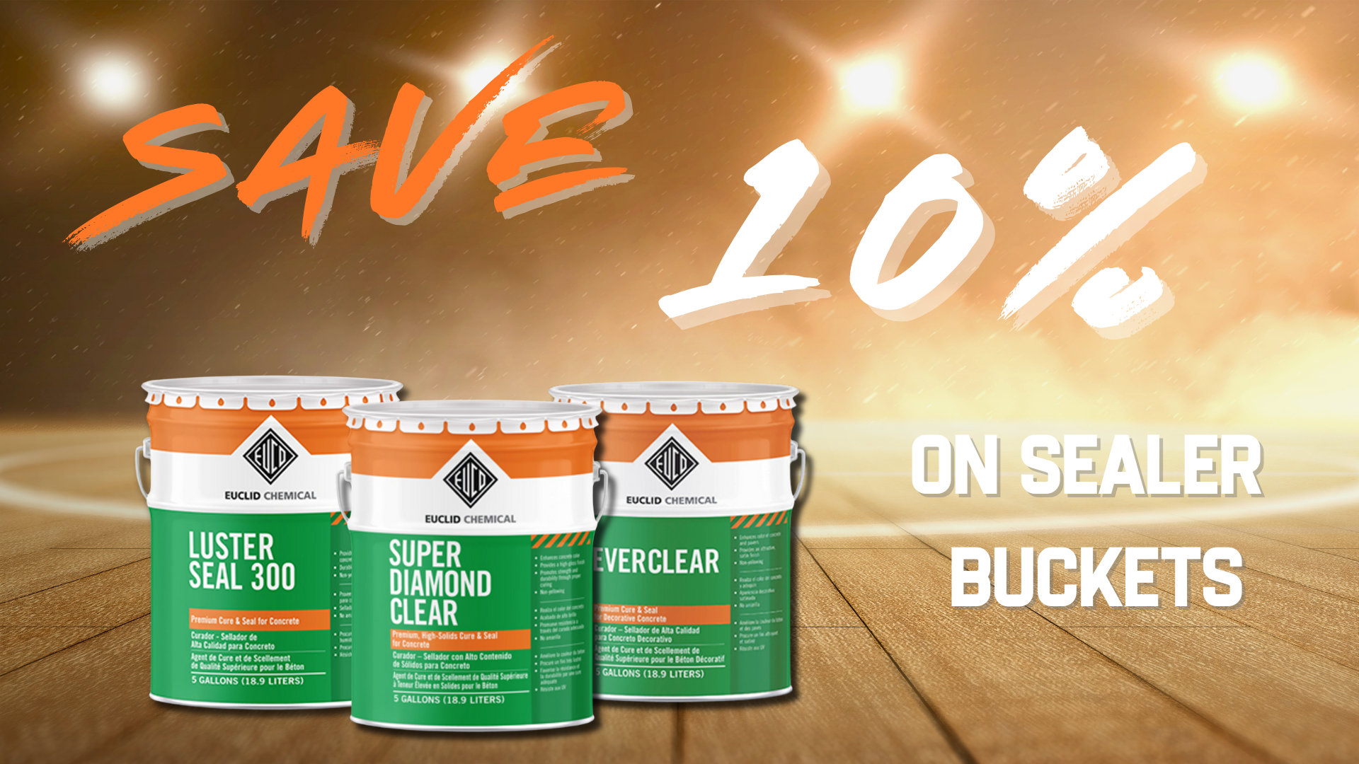 save 10% on sealer buckets
