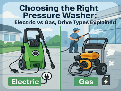 Which Pressure Washer Is Best for You? Electric vs. Gas, Direct Drive vs. Belt Drive vs. Gearbox Which Pressure Washer Is Best for You? Electric vs. Gas, Direct Drive vs. Belt Drive vs. Gearbox