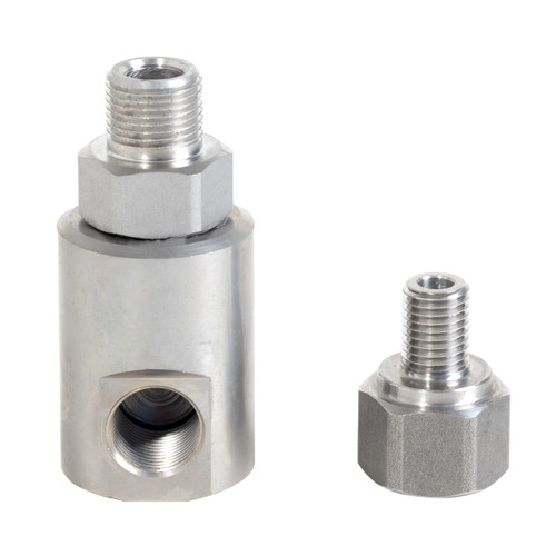 3/8-in Female NPT to 3/8-in Male NPT 90-Degree Swivel Fitting with 3/8-in F to 1/4-in M Adapter