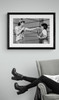 Mick Jagger | Ron Wood | The Rolling Stones tender Photo shot of the famous duo framed by the arm chair by Jeffrey Mayer
