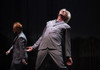Photograph of David Byrne performing 'American Utopia' at the Coachella Music Festival.