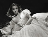 Elegant shot of Vivien Leigh in a white taffeta gown by the acclaimed photographer Laszlo Willinger.