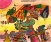 Day Glow Summer by Steve Vai | Psychedelic doodle art style | Fine Art print