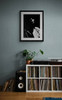 Keith Richards by Richard E. Aaron | Classic Rock Photo | Limited Edition Print |  Studio shot of the Rolling Stones\' Keith Richards -- the flash failed to light up creating this stunning accidental portrait. | Framed in black in music room.