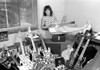 Van Halen #11 by Richard E. Aaron | Eddie Van Halen relaxes in his guitar room at his home in Los Angeles