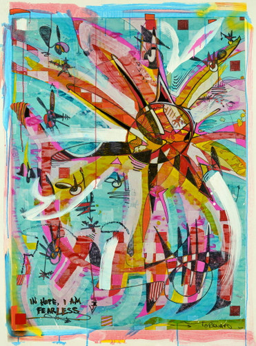 I am Fearless Painting by Michael Torquato de Nicola