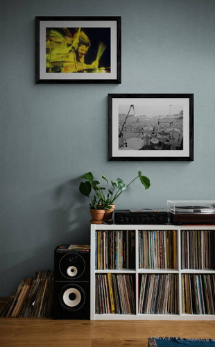 Led Zeppelin | John Bonham #7 Photo by Jeffrey Mayer | Iconic backstage photo of John Bonham\"s drum set at Kezar Stadium, 1973