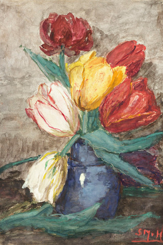 Tulips in a Vase by Sina van Houten