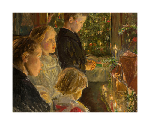 Children by the Christmas Tree by Leopold von Kalckreuth