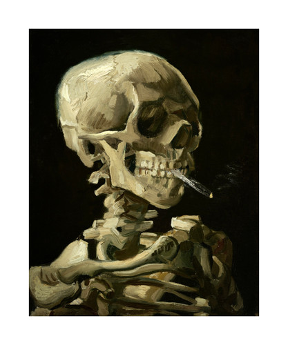 Head Of A Skeleton With A Burning Cigarette | Vincent van Gogh