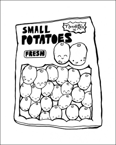 Small Potatoes  by Narrator Art Print from FATHOM Studio