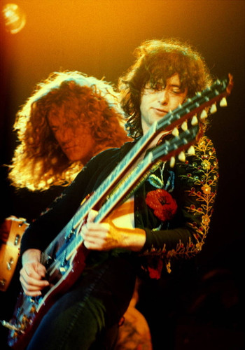 Jimmy Page and Robert Plant at the Forum in 1972