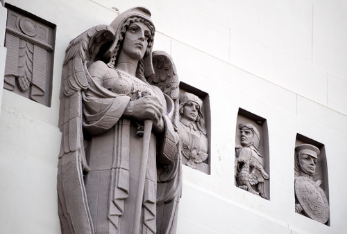 Detail Park Plaza Hotel in Los Angeles, California, designed by architect Claude Beelman in 1925.