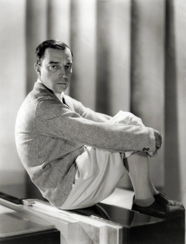 Buster Keaton seated photo by George Hurrell