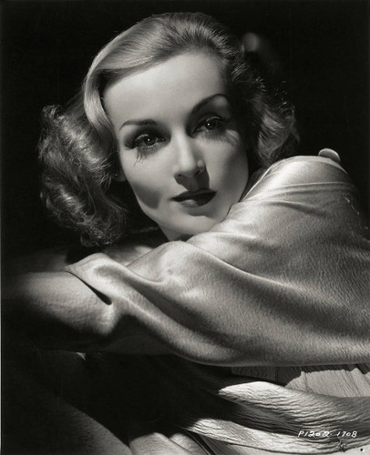 Carole Lombard in a crepe gown by George Hurrell, 1937