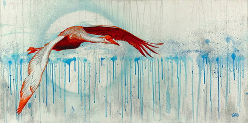 Possibilities Painting by Marcel \'SEL\' Blanco | Acrylic and spray paint on wood panel