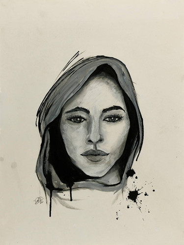 Connection Study by SEL Mixed media on paper