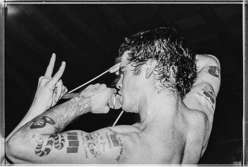 Henry Rollins of Black Flag on stage