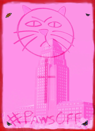 Paws Off by Julie Gardner | Protest Art Print