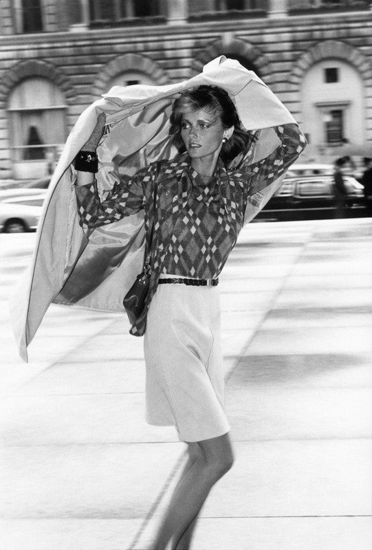 1970's fashion shoot outdoors with super model Cheryl Tiegs