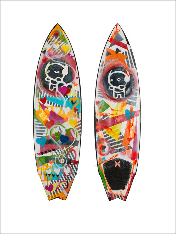 Pop Love by Michael Torquato deNicola | Surf Board Print