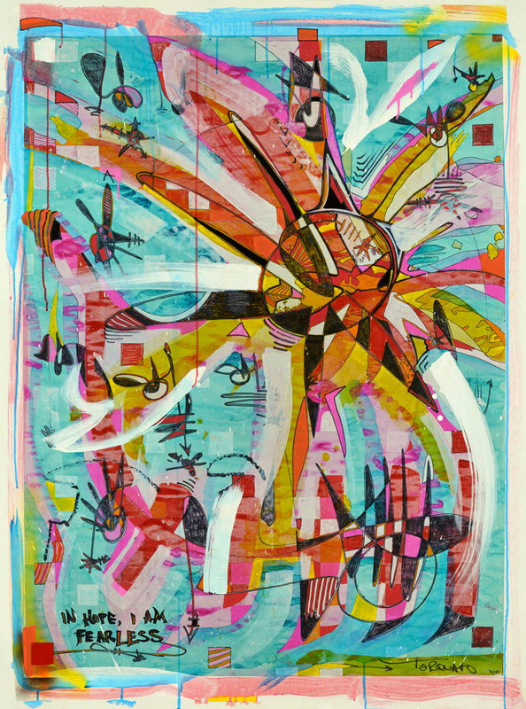 I am Fearless Painting by Michael Torquato de Nicola