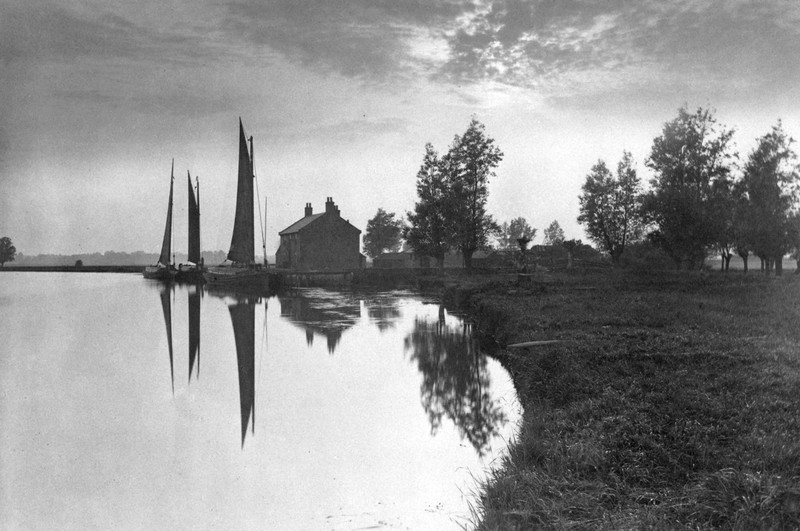 Cantley Wherries Waiting for the Turn of the Tide by Peter Henry Emerson