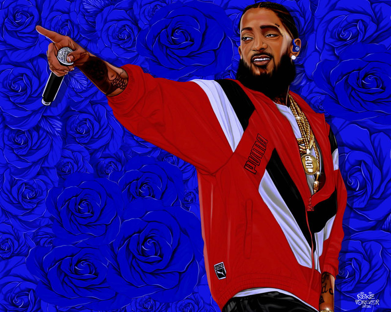 Nipsey Hussle by Riskie Forever Hip Hop Art Print