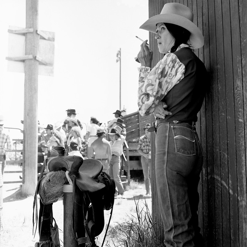 Cowgirl Smoking, 1983 Photo By Drew Carolan