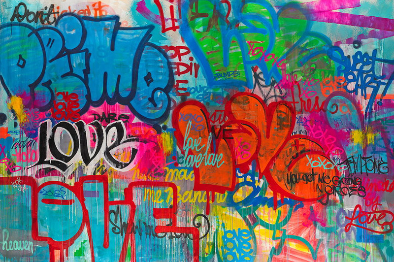 Going In Circles by Karlos Marquez Love Graffiti Art Print