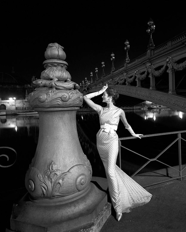 Balmain on The Seine | Vintage Fashion Photo by Gleb Derujinsky
