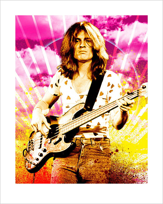 Art collaboration between the street Artist Marcel \'SEL\' Blanco and photographer Jeffrey Mayer. The image of John Paul Jones is based on a photograph from the 1973 Led Zeppelin Concert at Kezar Stadium in San Francisco.