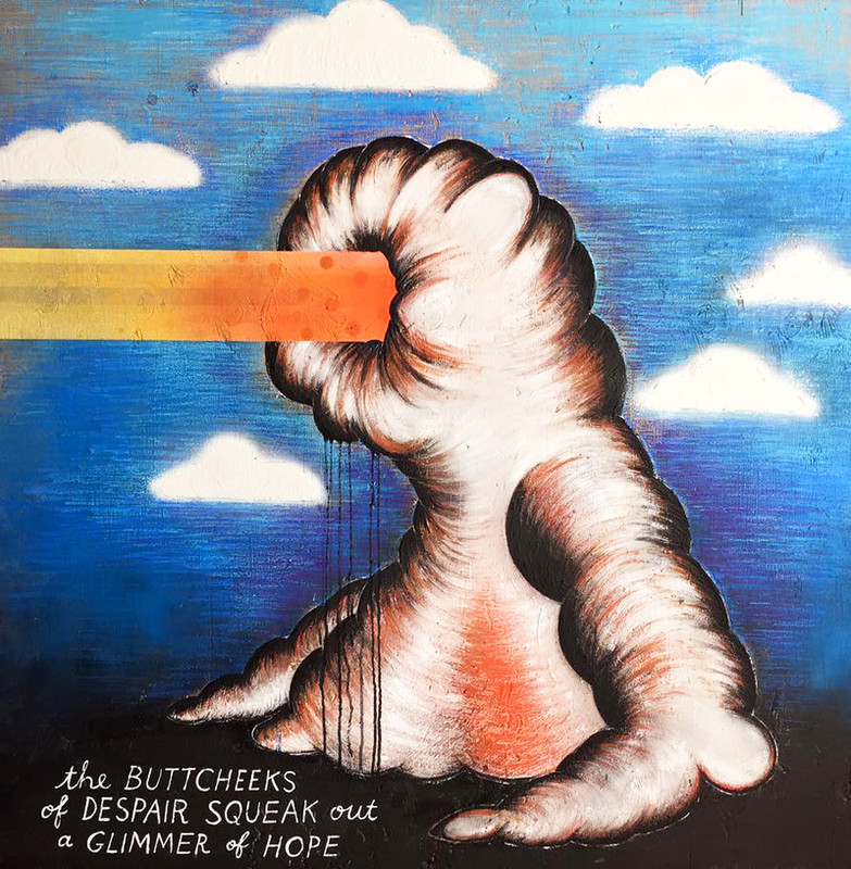 The Buttcheeks of Despair by Rohitash Rao |  Surrealist Painting