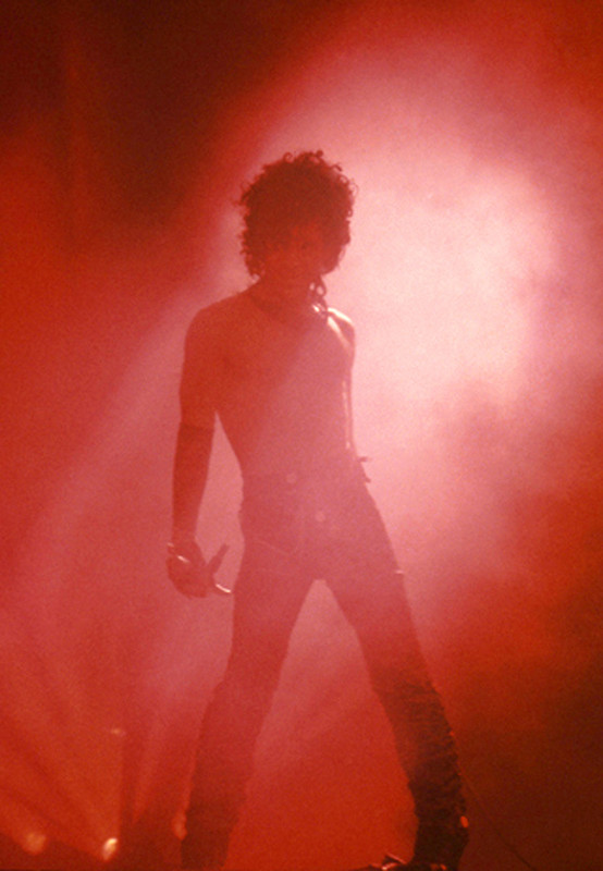 Prince Purple Rain #1 | Prince in concert, on the Purple Rain Tour, photo by Richard E. Aaron