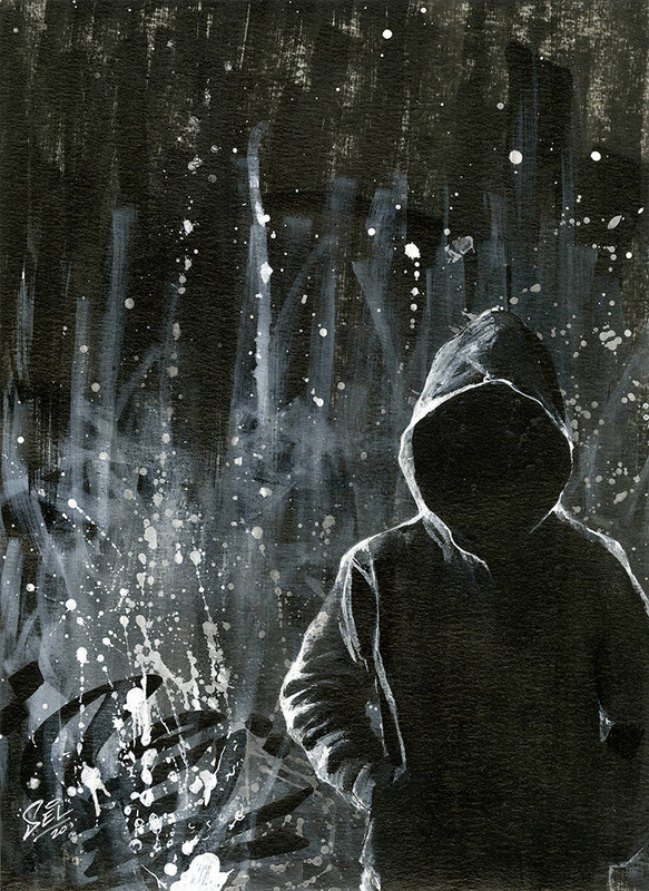 Searching Hoodie by Marcel \'SEL\' Blanco