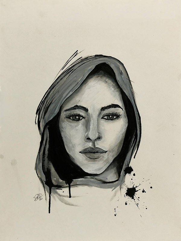 Connection Study by SEL Mixed media on paper