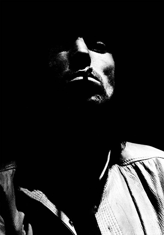 Keith Richards by Richard E. Aaron | Classic Rock Photo | Limited Edition Print |  Studio shot of the Rolling Stones\' Keith Richards -- the flash failed to light up creating this stunning accidental portrait.