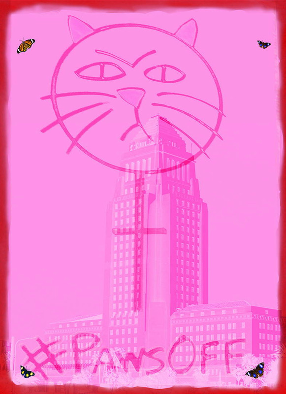 Paws Off by Julie Gardner | Protest Art Print