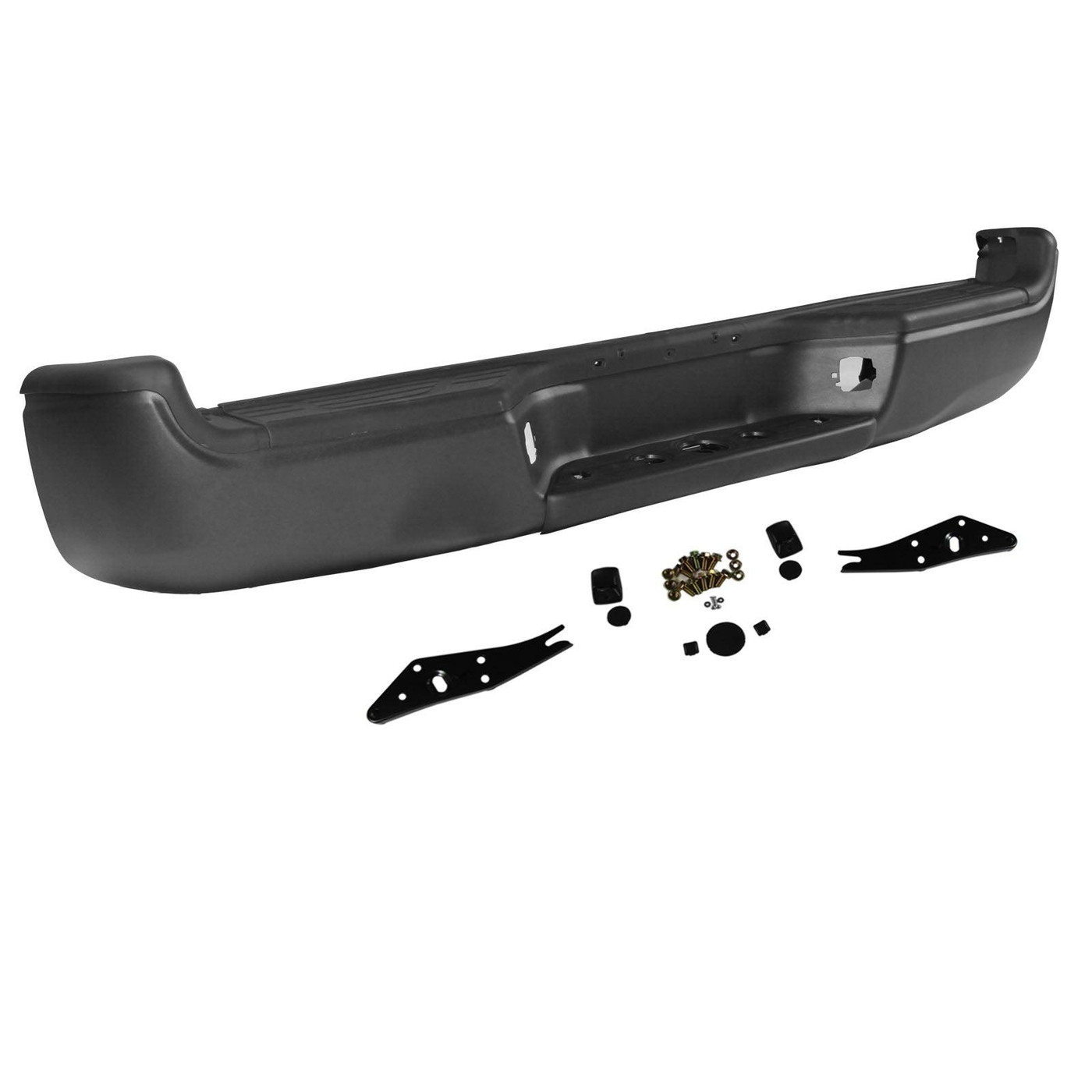 Image of Primed Bumper Replacement - Rear Steel Step Bumper for 2005-2015 Toyota Tacoma 05-15.