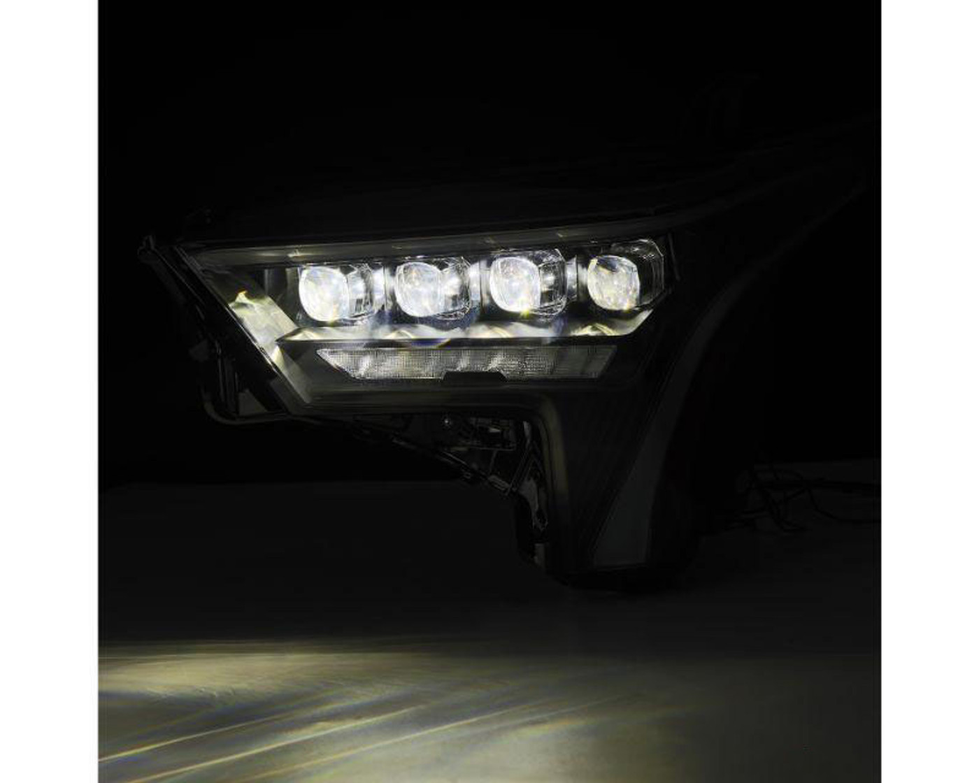 Image of NOVA Series Projector Headlights Black w/ Amber DRL Toyota Tundra 2022-2023 AlphaRex.