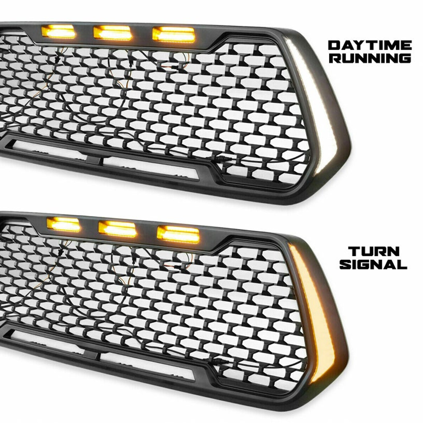 Honeycomb Mesh Grille + LED DRL & Signal Lights for 3RD GEN Toyota