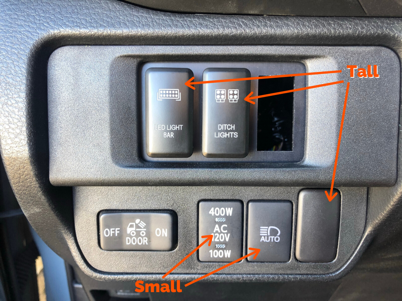Image of Toyota OEM Style "LED LIGHT BAR" Switch.